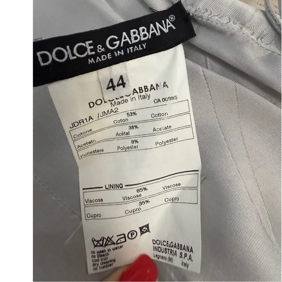 Dolce & Gabbana Silver Jacquard Dress Rare 1990s – Size 44 - Picture 16 of 16